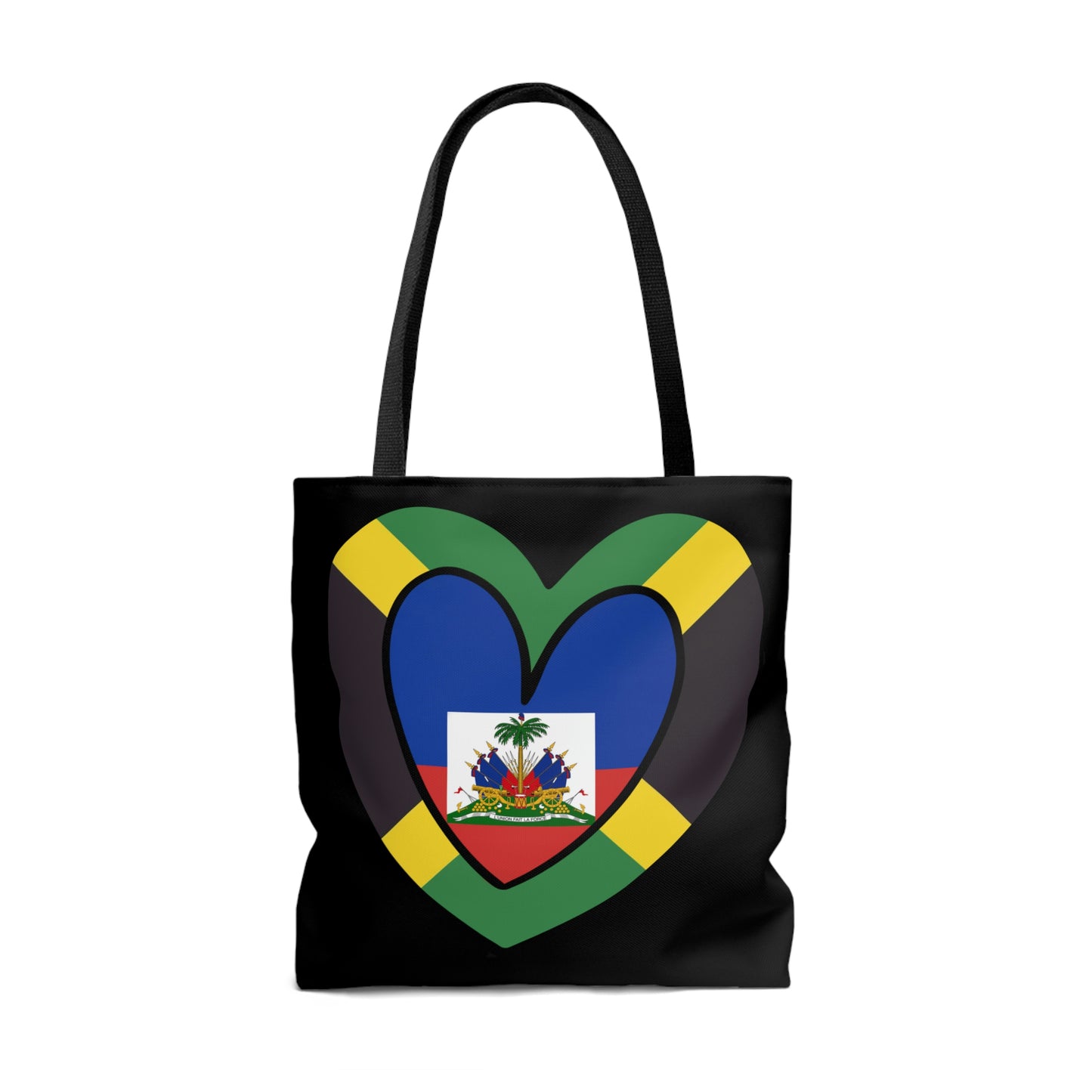 Jamaican Haitian Flag Inner Heart Jamaica Haiti  Tote Bag | Shoulder Bag