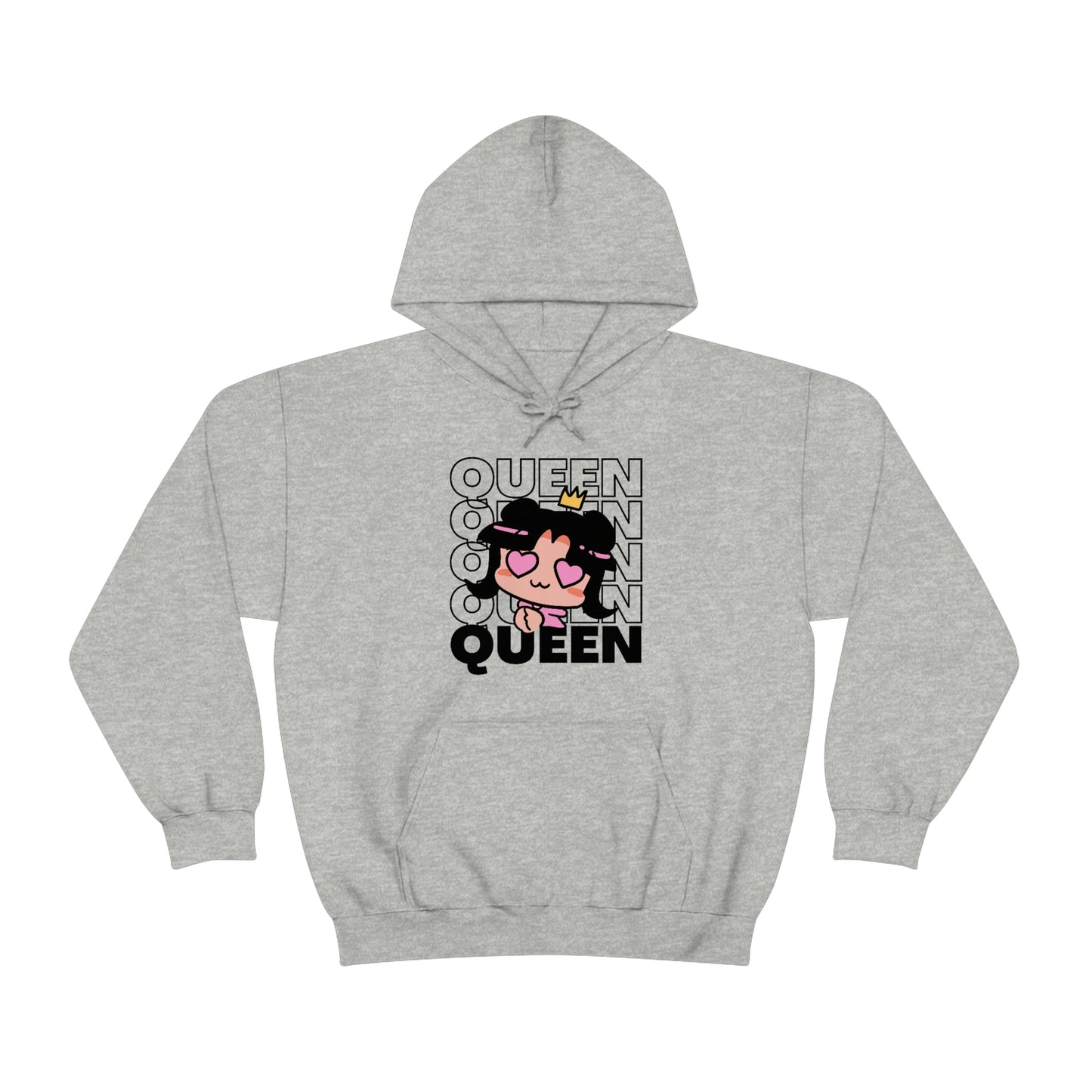 Anime Queen Royalty Crown Hoodie | Unisex Pullover Hooded Sweatshirt