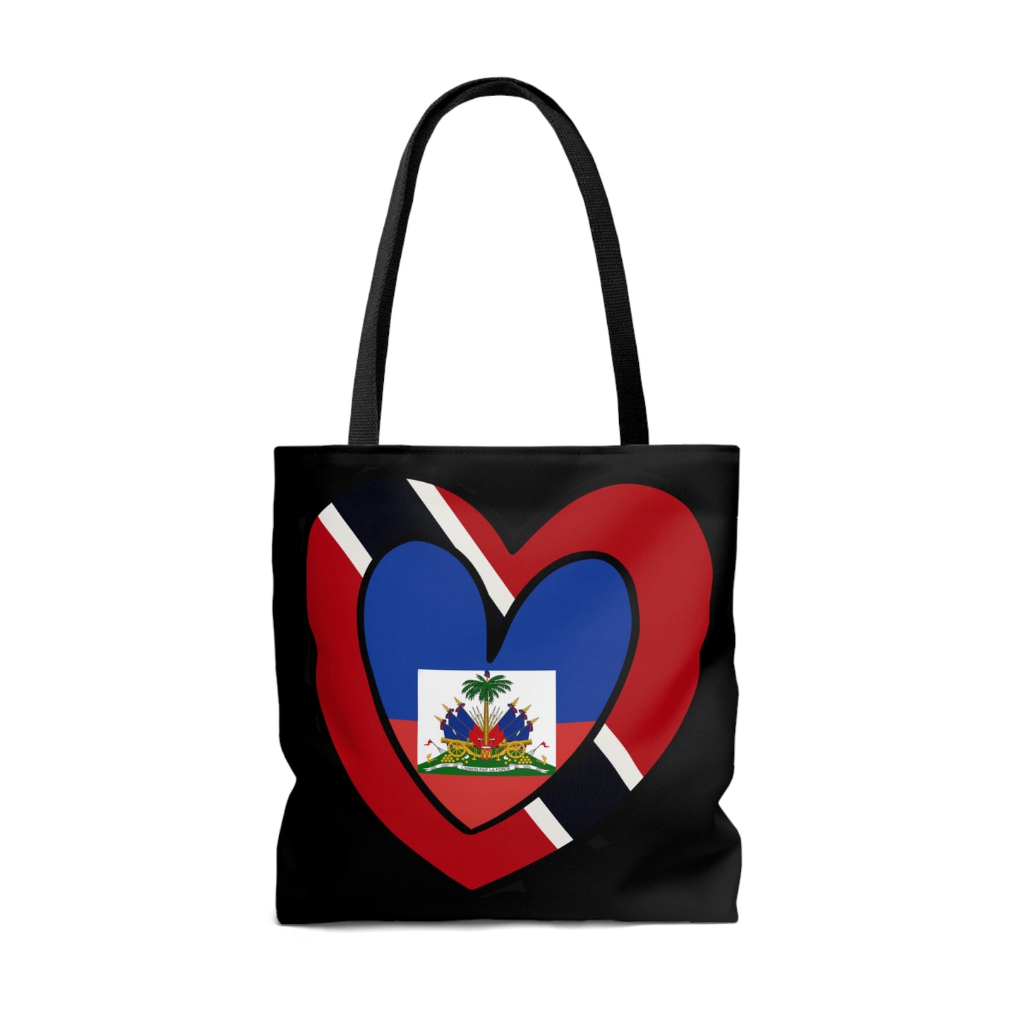 Haitian Trini Flag Heart Haiti Trinidad Tobago Tote Bag | Shoulder Bag