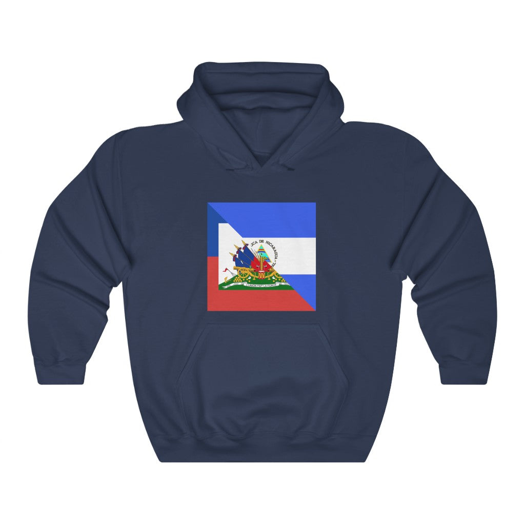 Haiti - Nicaragua Flag Hoodie | Half Haitian Nicaraguan Men Women Pullover