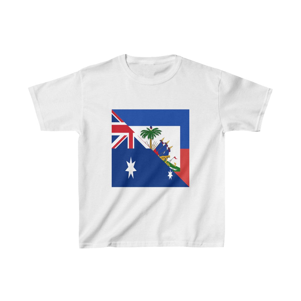 Kids Australian Haitian Flag Australia Haiti T-Shirt | Unisex Tee Shirt