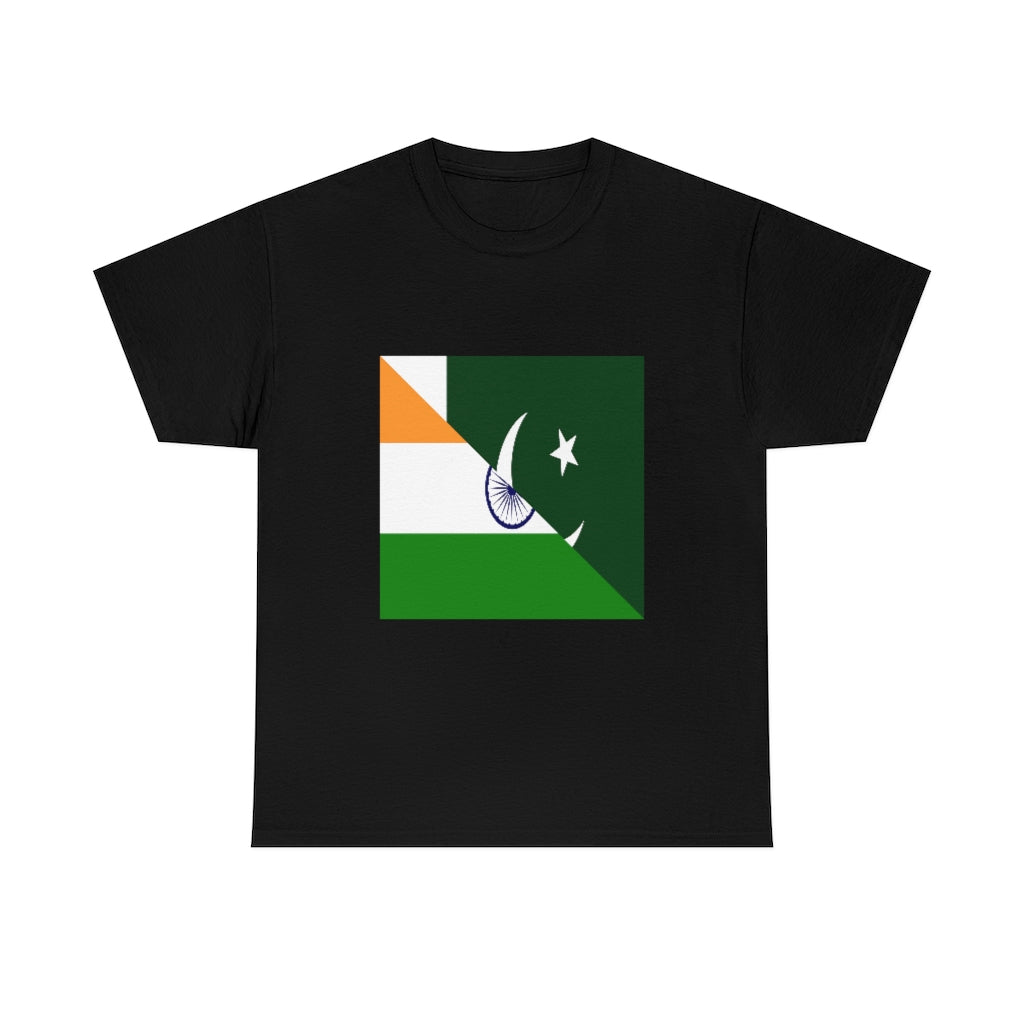 Indian Pakistani Flag Tee Shirt | Pakistan India Tshirt