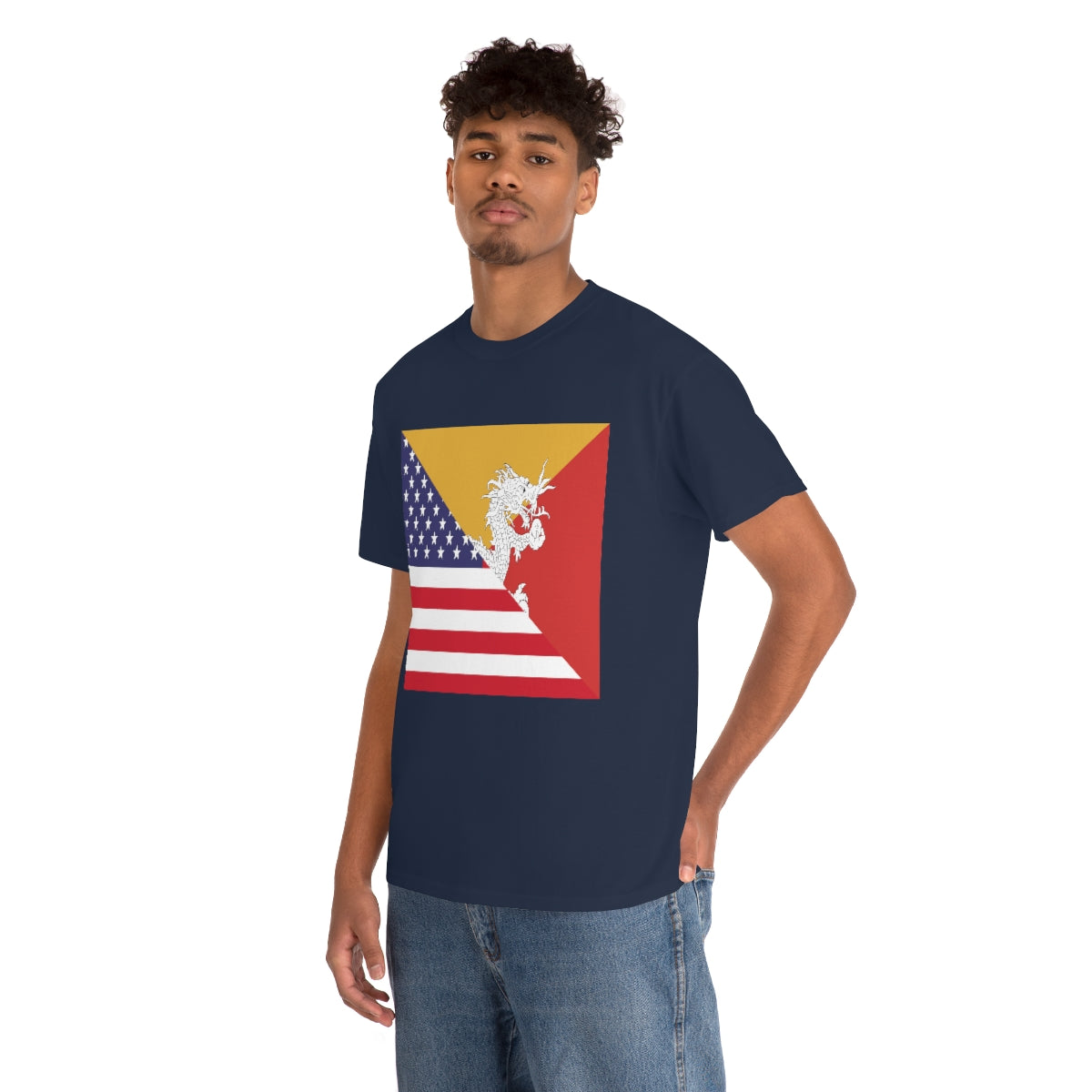 Bhutan American Flag Half Bhutanese USA T-Shirt | Unisex Tee Shirt