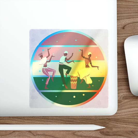 African Dance Holographic Sticker | Pan African Art Accessory