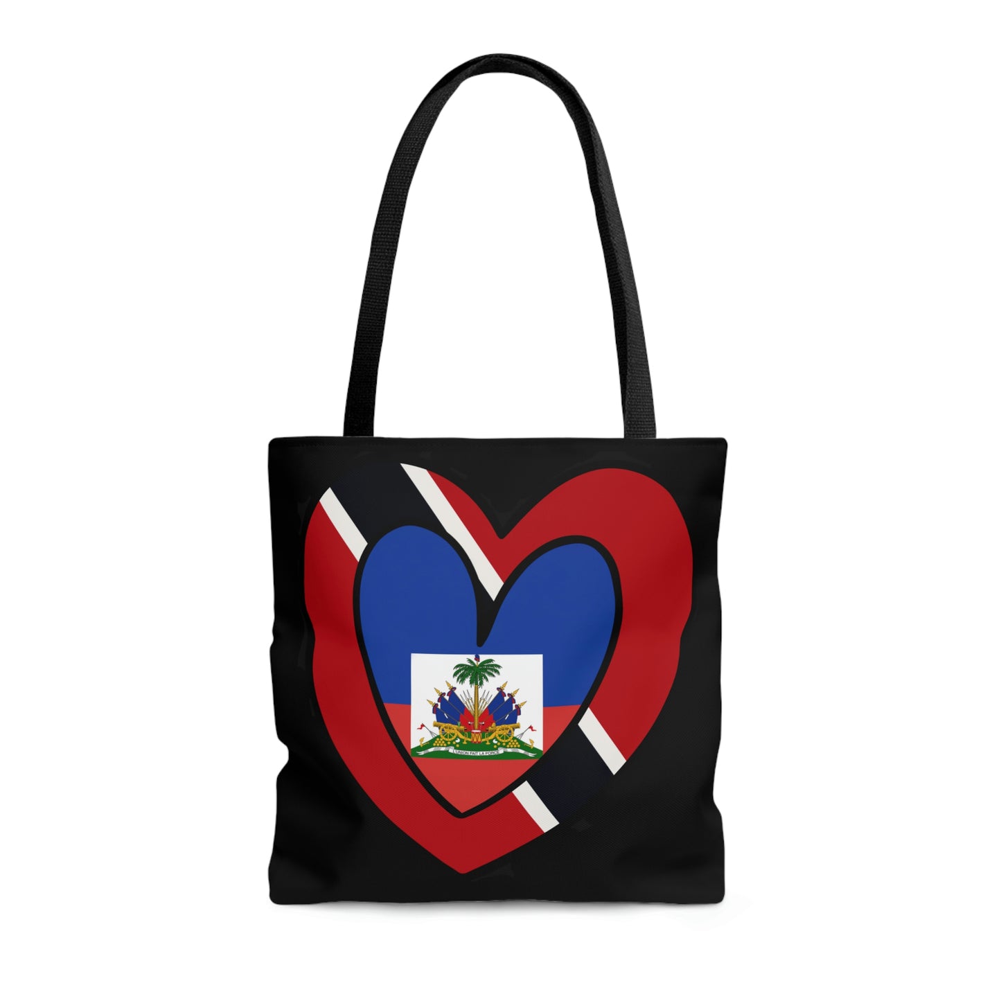 Haitian Trini Flag Heart Haiti Trinidad Tobago Tote Bag | Shoulder Bag