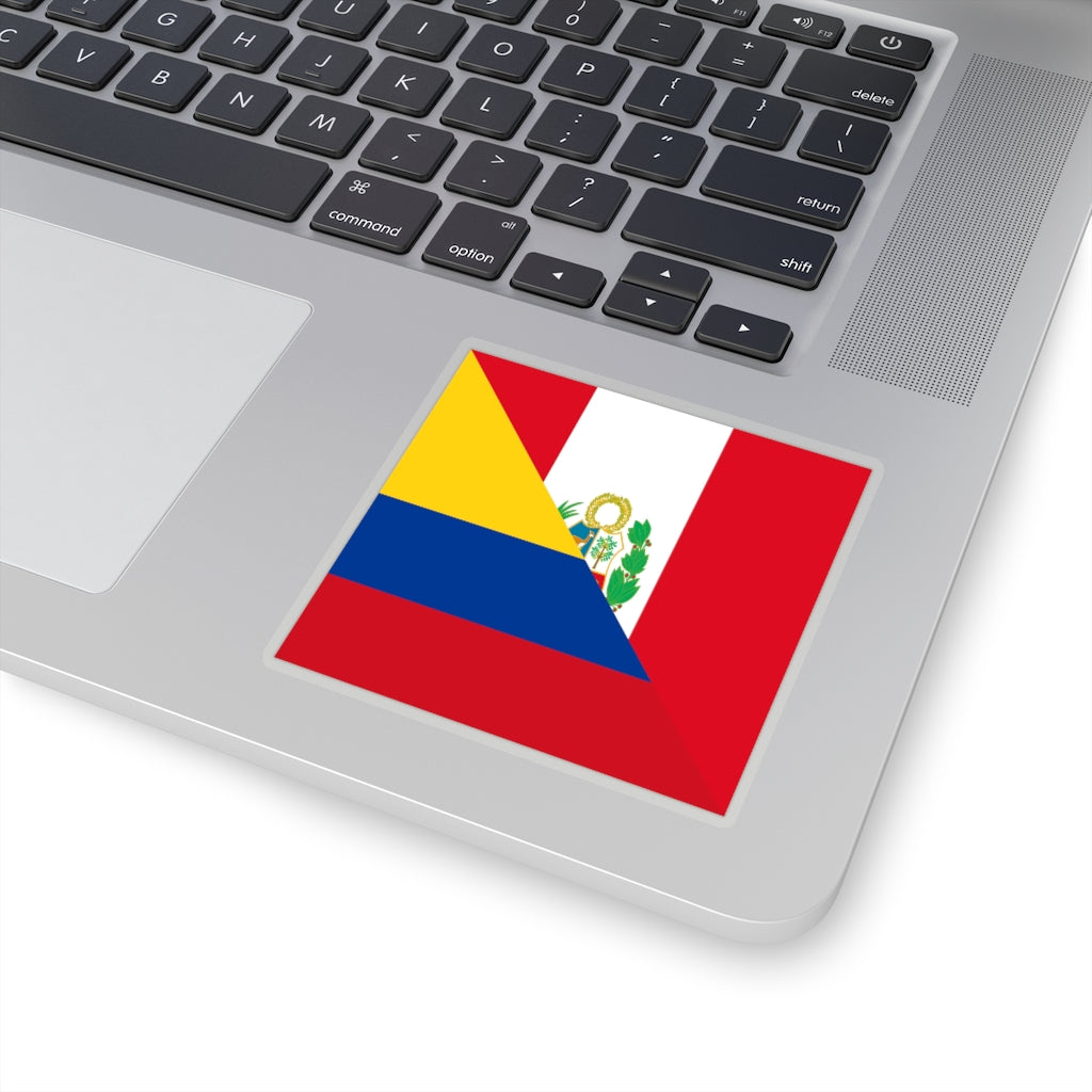 Colombia Peru Flag Sticker | Colombian Peruvian Stickers