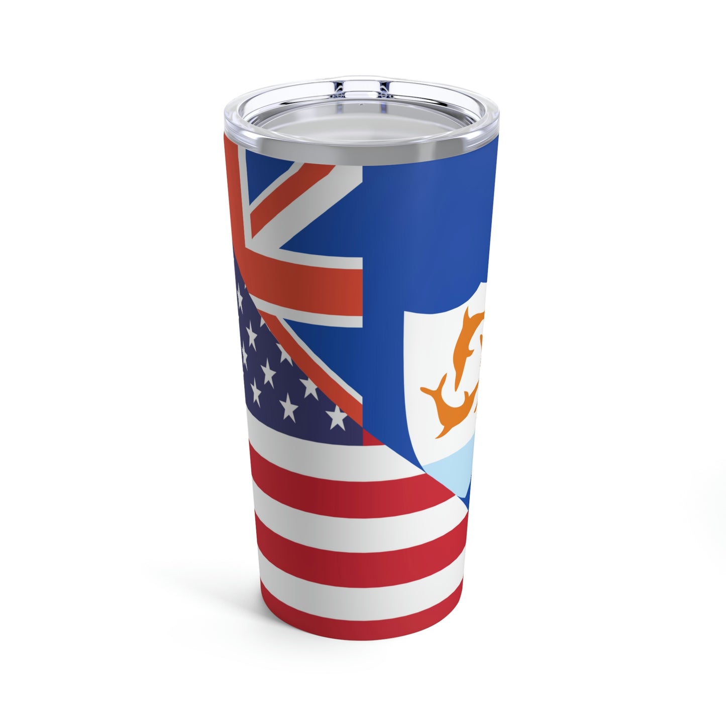 Anguillan American Flag Anguilla USA Tumbler 20oz