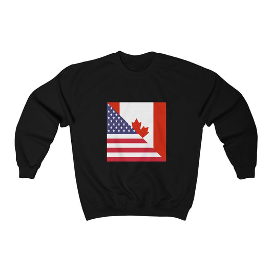 Canada USA Flag Sweatshirt |  Unisex Canadian American Pullover