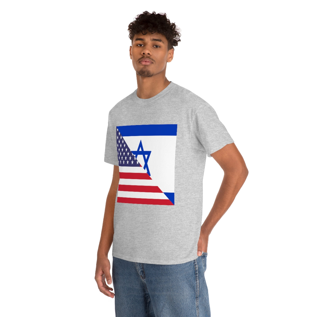 Israel American Flag Half Israeli USA T-Shirt | Unisex Tee Shirt