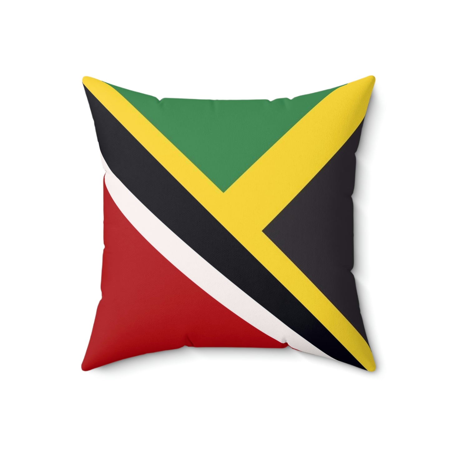 Trini Jamaican Flag | Trinidad Jamaica Flag Spun Polyester Square Pillow