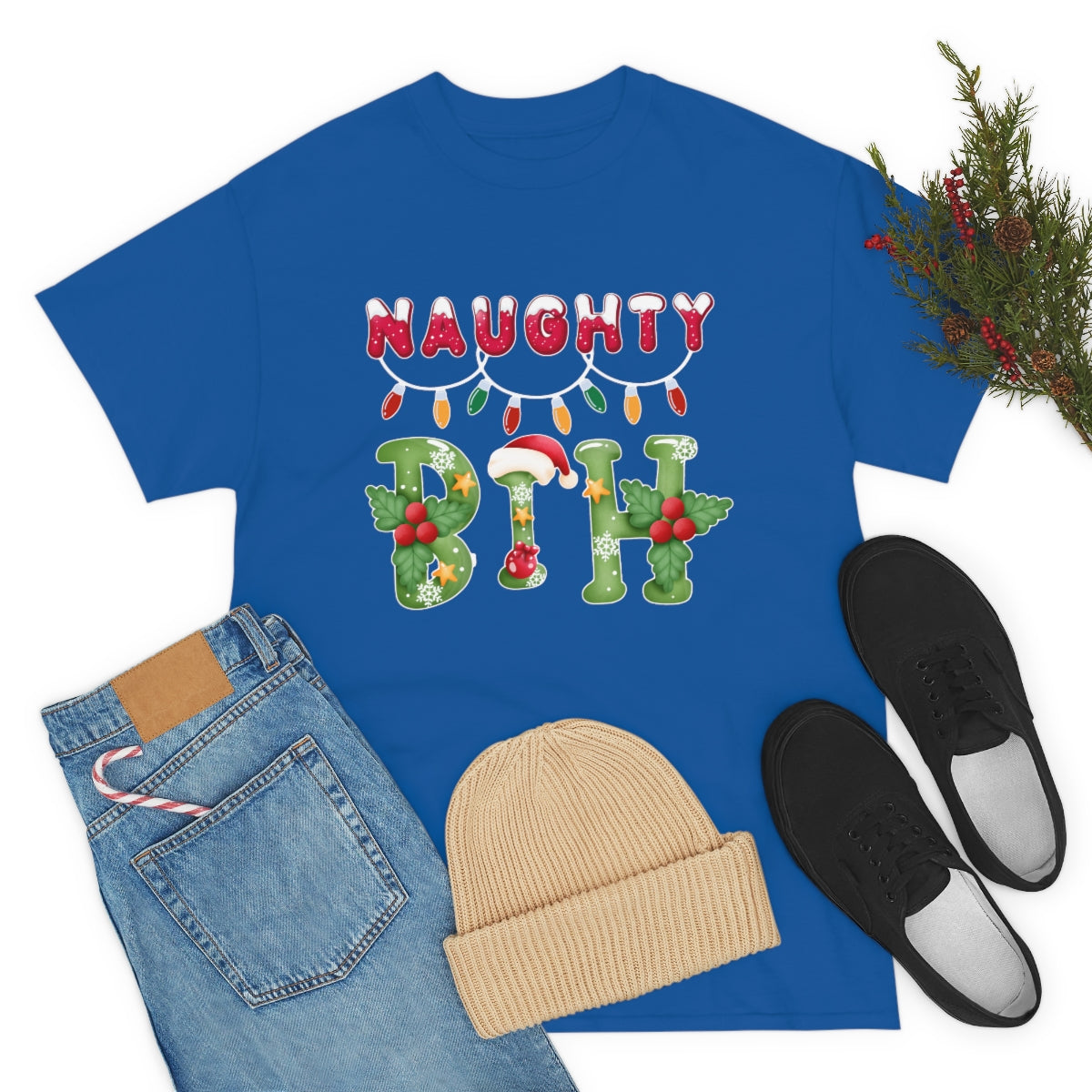 Naughty Bih Christmas Shirt | Unisex X-Mas Holiday Gift T-Shirt