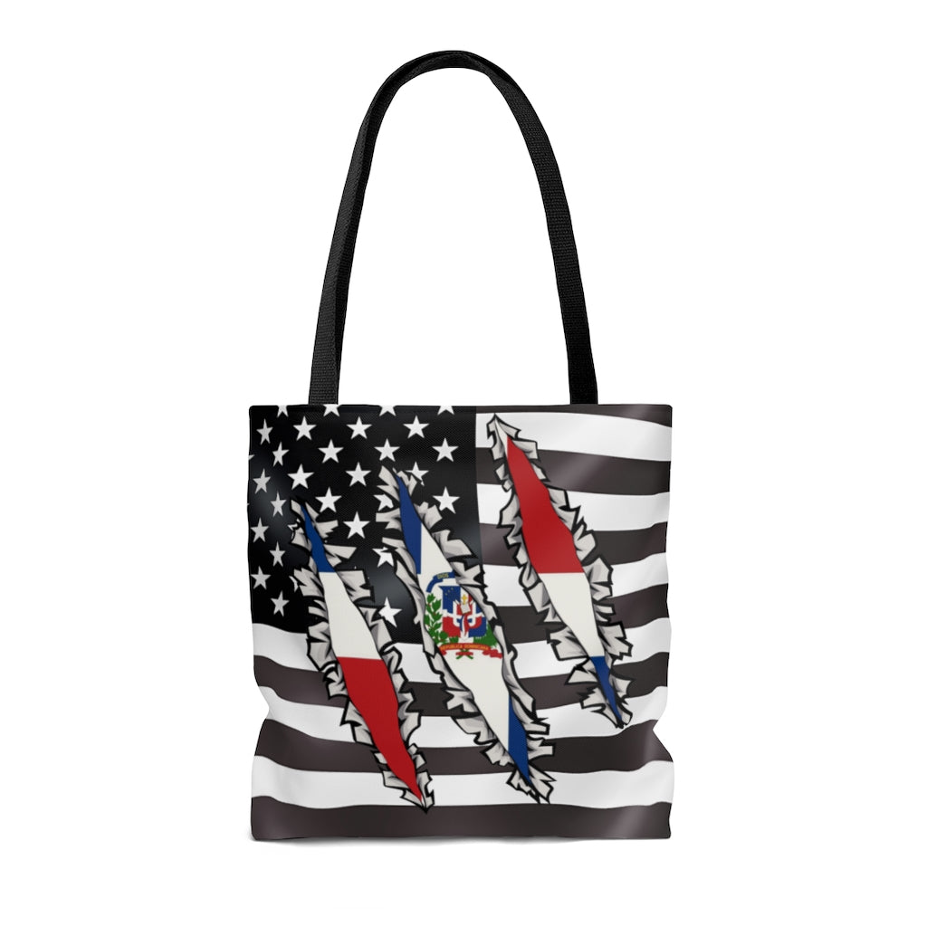 Dominican Republic American Flag Tote Bag | DR USA Expatriate Bag