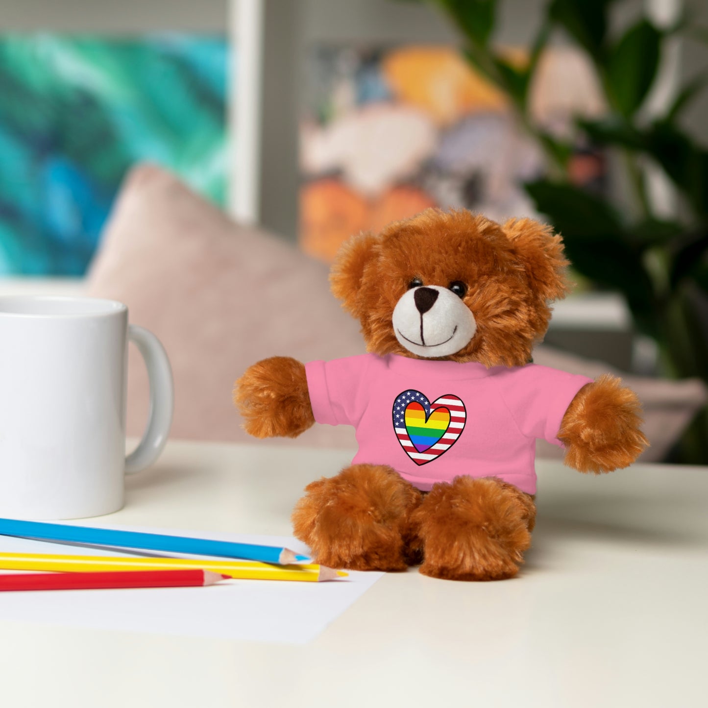 Rainbow Flag Stuffed Animals with Tee Shirt | LGBTQ Pride Valentines Day