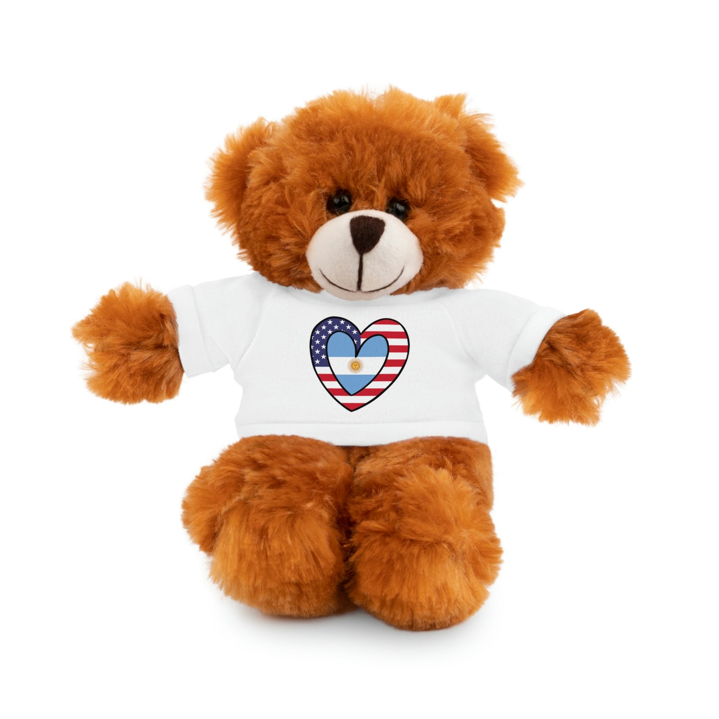 Argentinian American Valentines Day Gift Stuffed Animal | Argentina USA Flag Toy