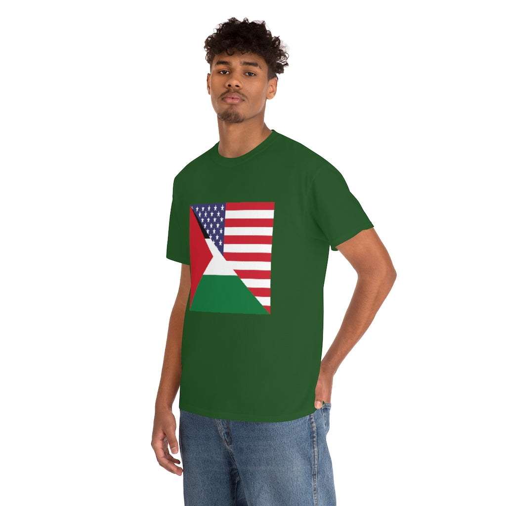 Palestinian American Flag T-Shirt | Unisex Palestine Men Women Tee