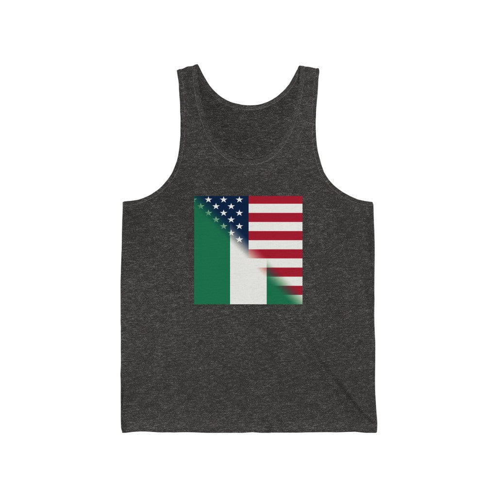 Half Nigerian - American Flag Tank Top | USA Naija Men Women Apparel