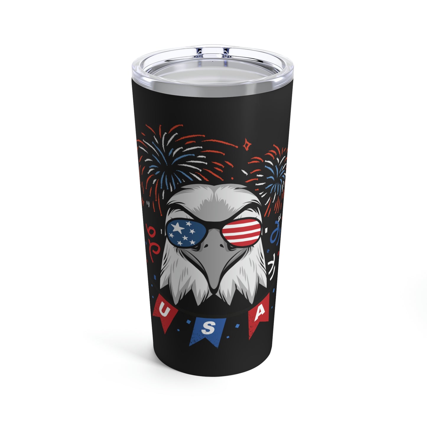 American Bald Eagle USA Flag Tumbler 20oz