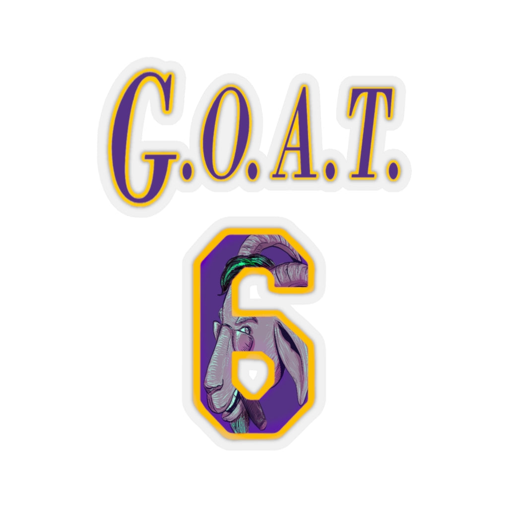 The G.O.A.T. 6 Sticker | Los Angeles Basketball Championship Accessory