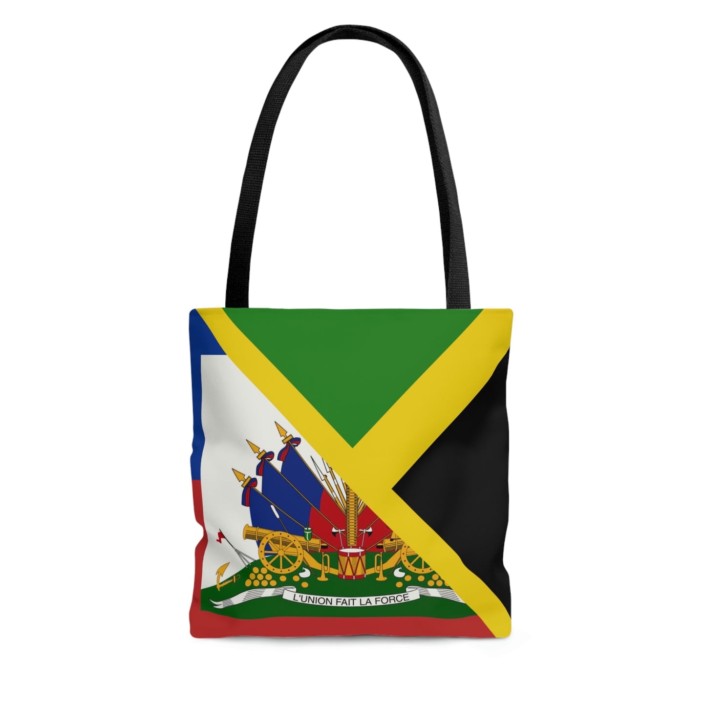 Haitian Jamaican Flag | Half Jamaica Haiti Tote Bag | Shoulder Bag