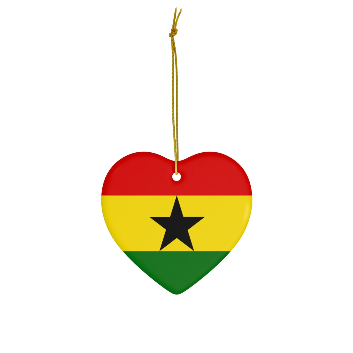 Ghana Flag Ceramic Ornaments | Ghanaian Christmas Tree