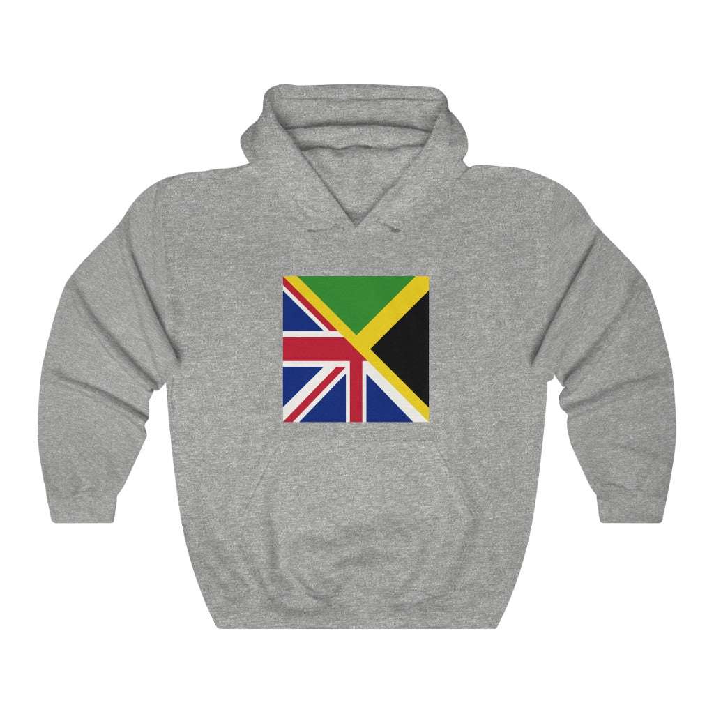 English Jamaican Flag Hoodie  | Half Jamaica England Flag