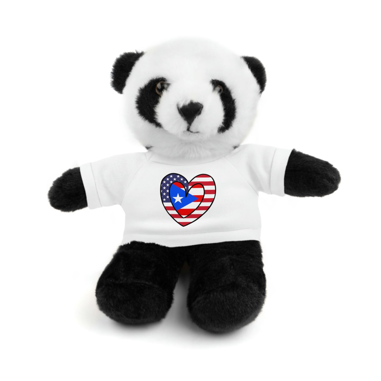 Puerto Rican American Valentines Day Gift Stuffed Animal | PR USA Flag Toy