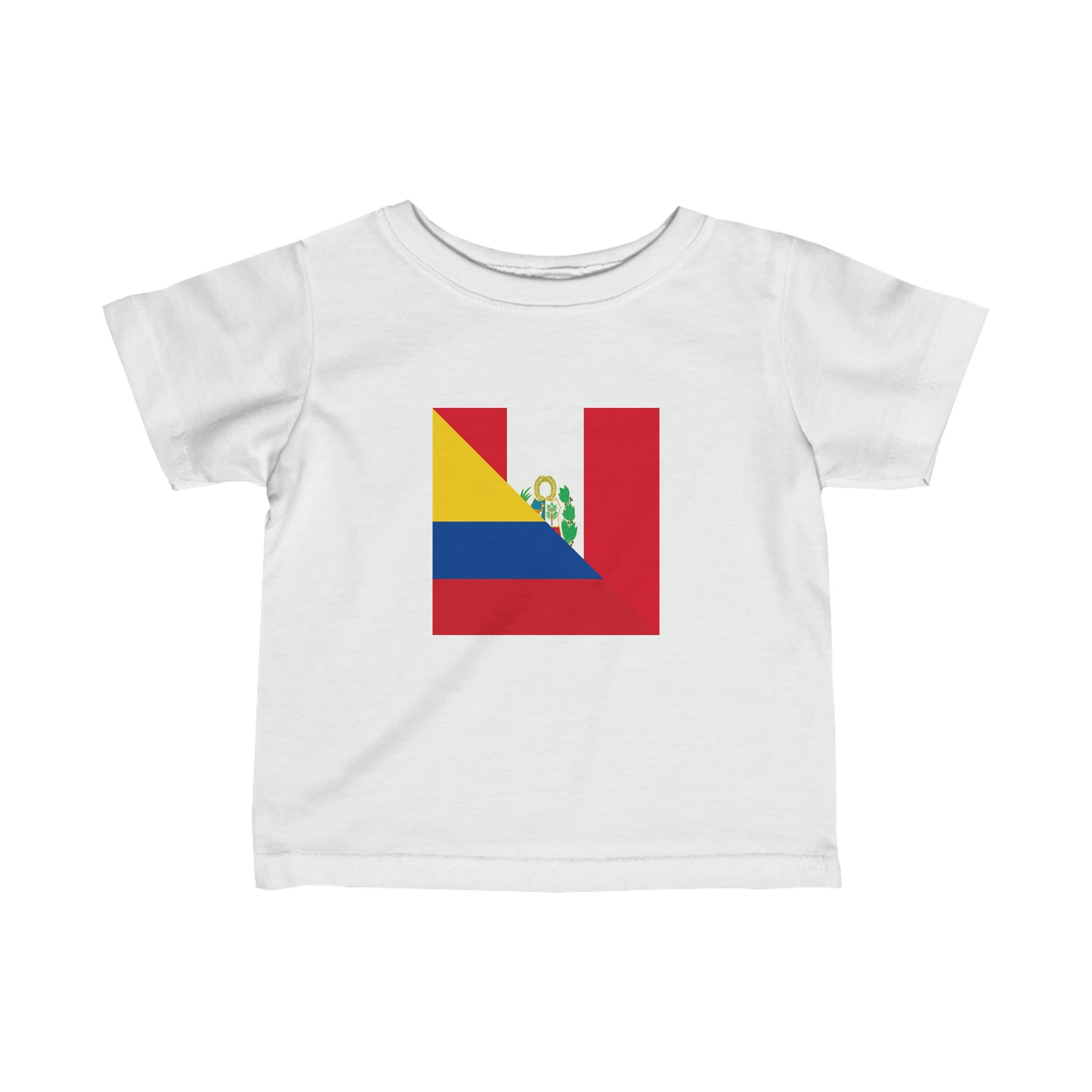 Infant Peru Colombia Flag Peruvian Colombian Toddler Tee Shirt