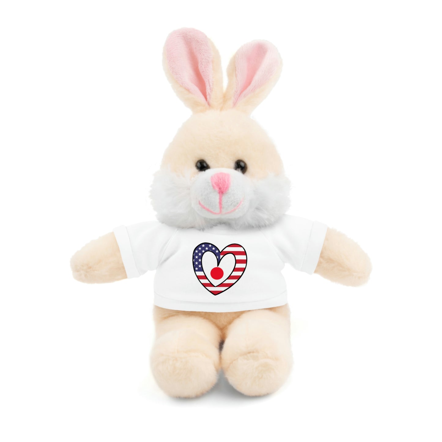 Japanese American Valentines Day Gift Stuffed Animal | Japan USA Flag Toy