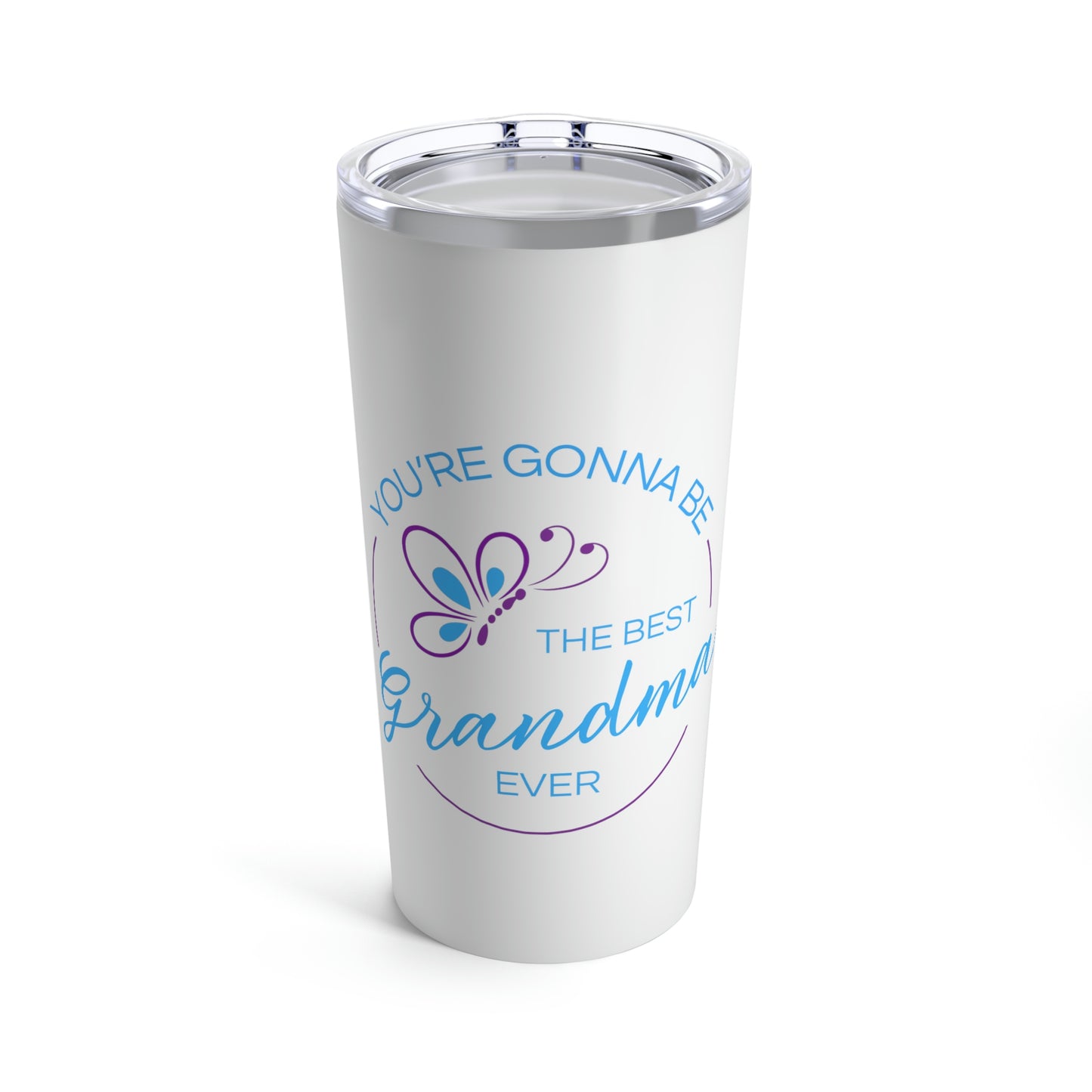 New Grandma Gift Mothers Day Best Grandmother Blue Tumbler 20oz Beverage Container