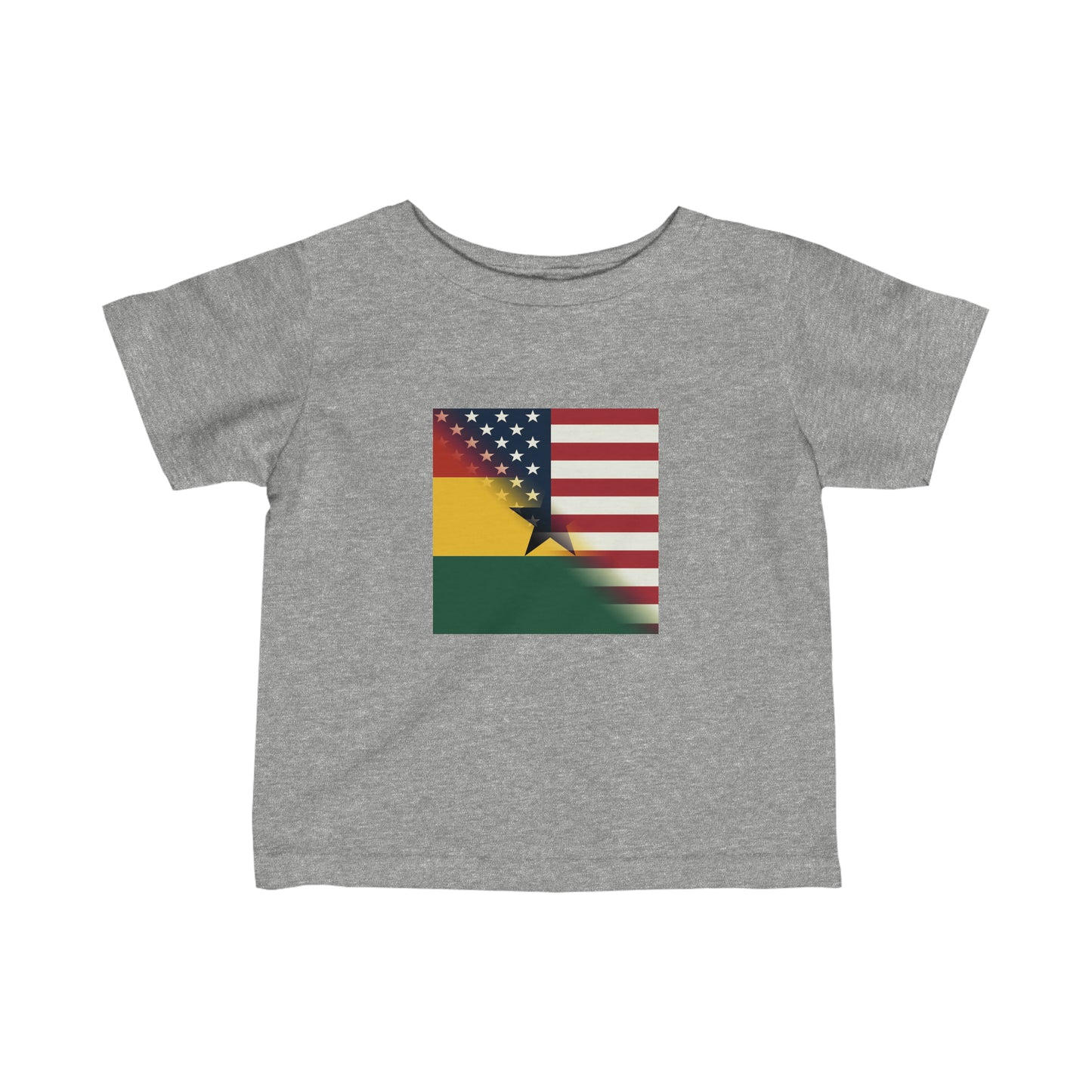 Infant Ghana America Flag | Half Ghanaian Toddler Tee Shirt