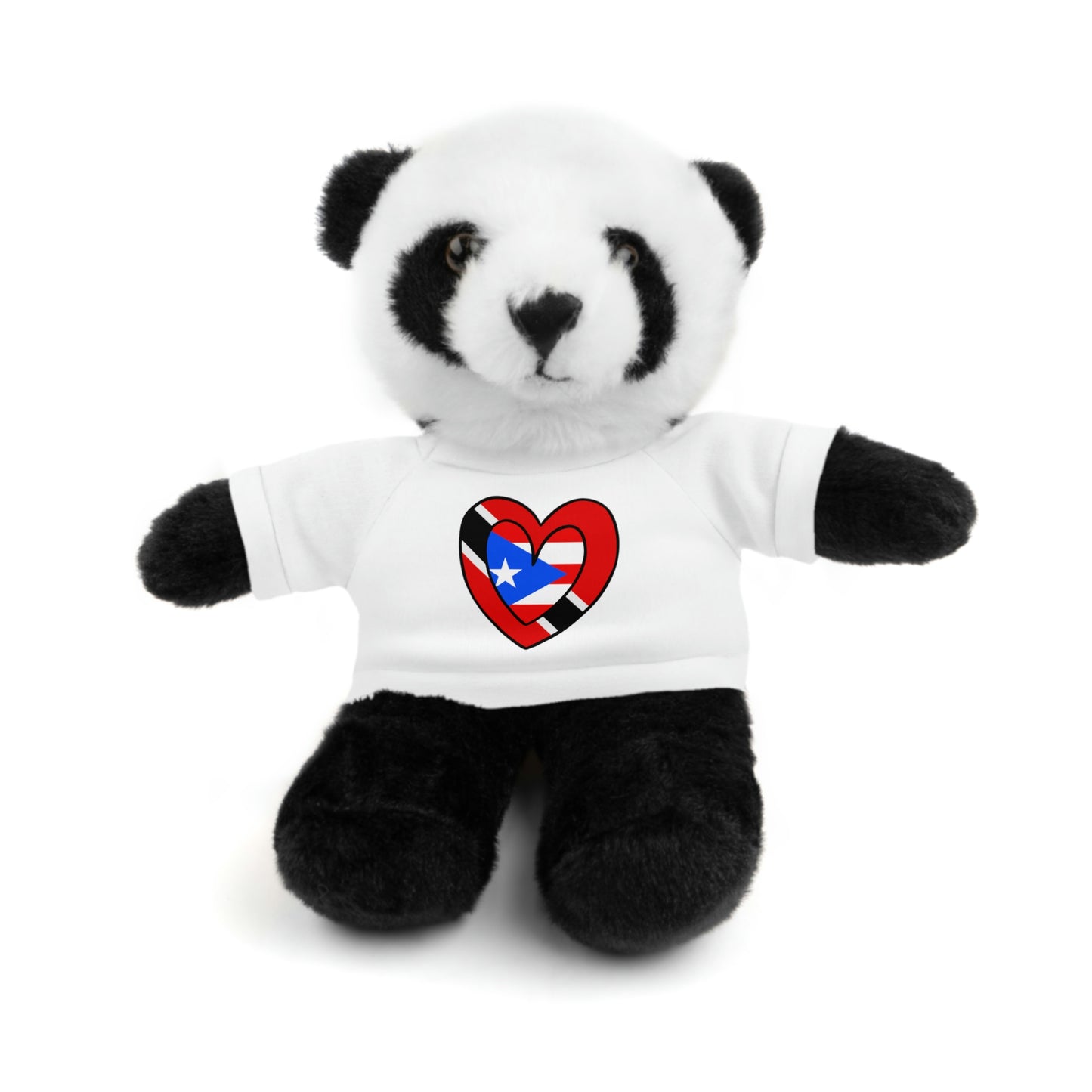 Puerto Rican Trini Valentines Day Gift Stuffed Animal | Boricua Trinidad Flag Toy