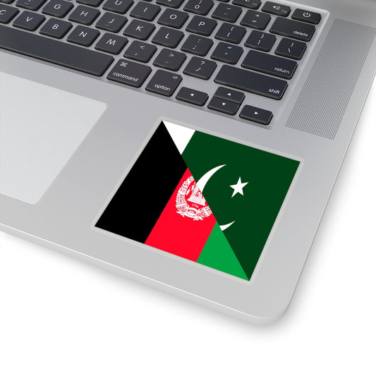 Afghanistan Pakistan Flag Sticker | Afghan Pakistani Accessory