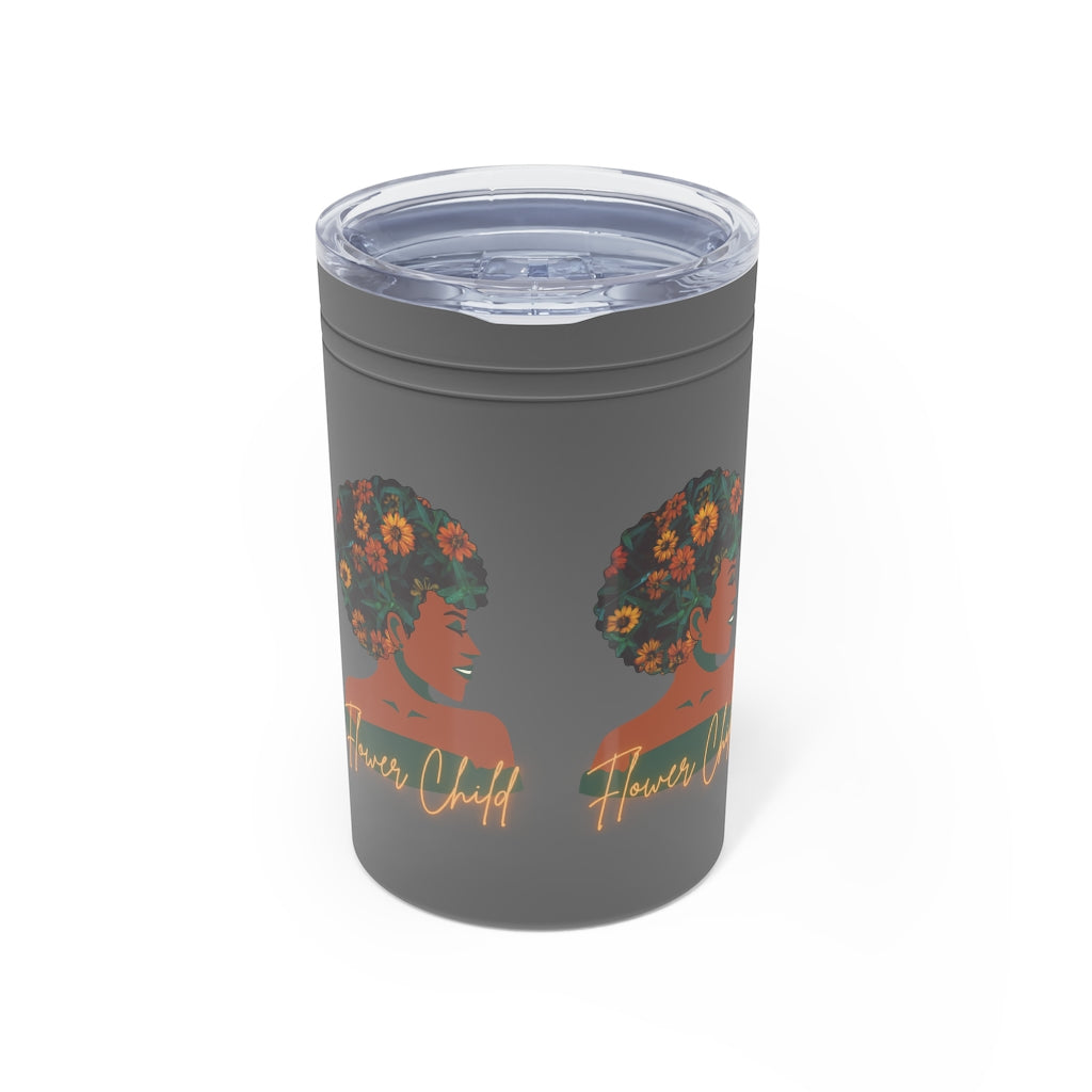 Flower Child Container | Earth Lady Vacuum Tumbler & Insulator, 11oz.