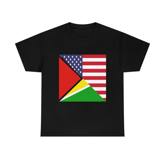 Guyanese American Flag Tee Shirt | Unisex Guyana USA Tshirt