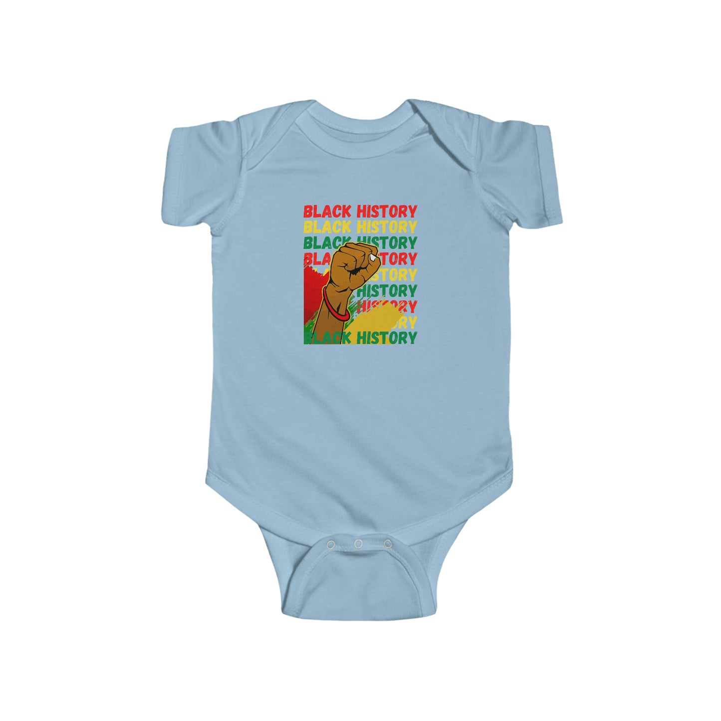 Black History Month Power Fist Baby Bodysuit | Black Excellence Boy Girl African American History