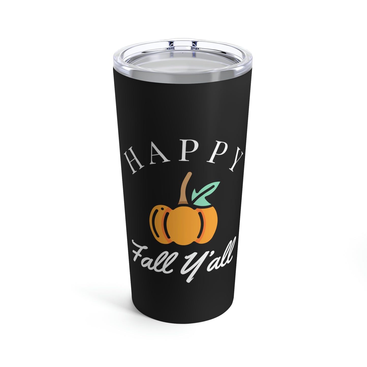 Happy Fall Yall | Hello Pumpkin White Autumn Leaves Tumbler 20oz