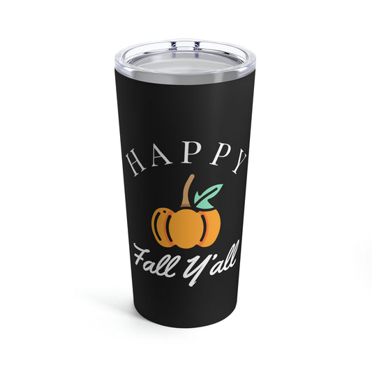 Happy Fall Yall | Hello Pumpkin White Autumn Leaves Tumbler 20oz