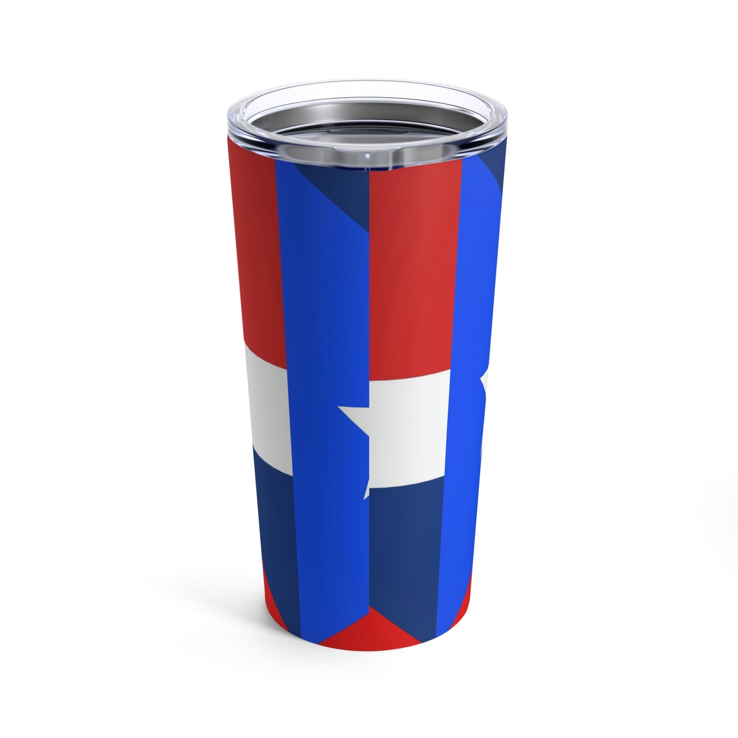 Puerto Rican Dominican Republic Flag Half PR DR Tumbler 20oz