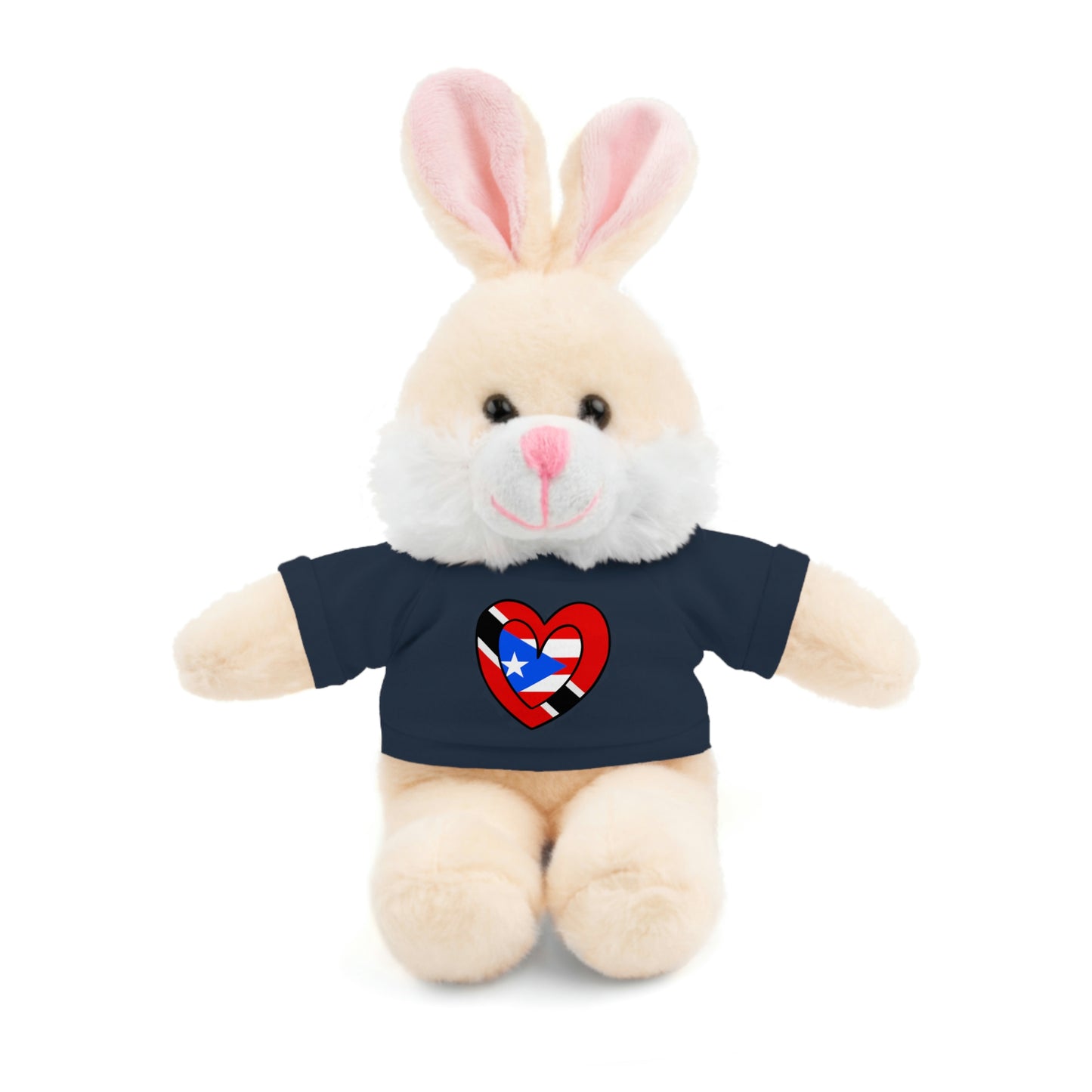 Puerto Rican Trini Valentines Day Gift Stuffed Animal | Boricua Trinidad Flag Toy