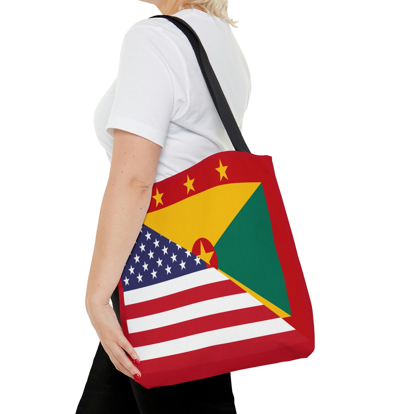 Grenadan American Flag Half Grenada USA Tote Bag | Shoulder Bag