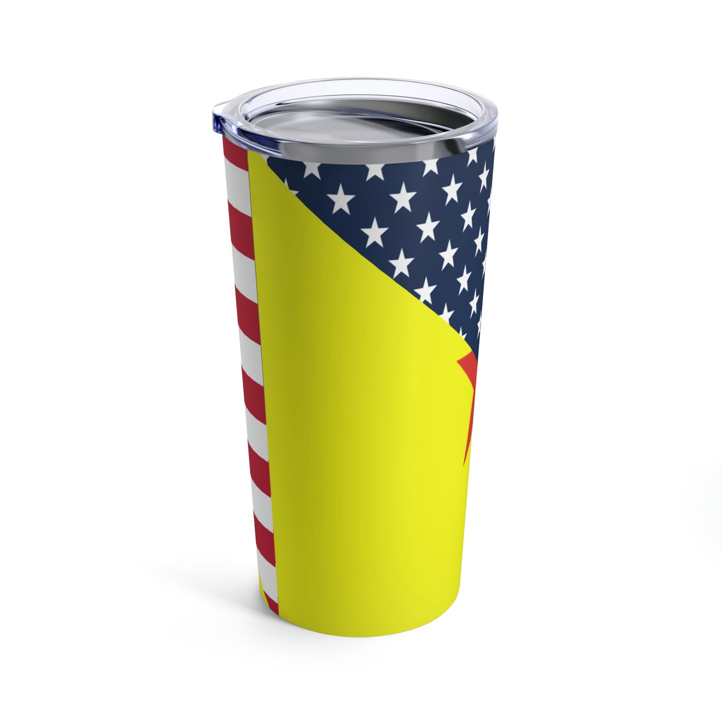 French Guiana American Flag Half Guianese USA Tumbler 20oz