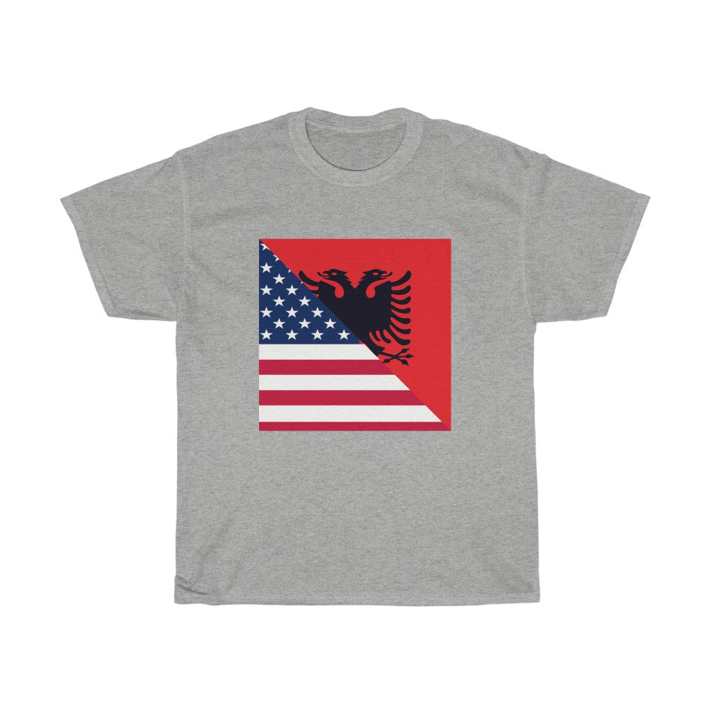 Albanian-American Flag T-Shirt | Unisex Albania USA Tee