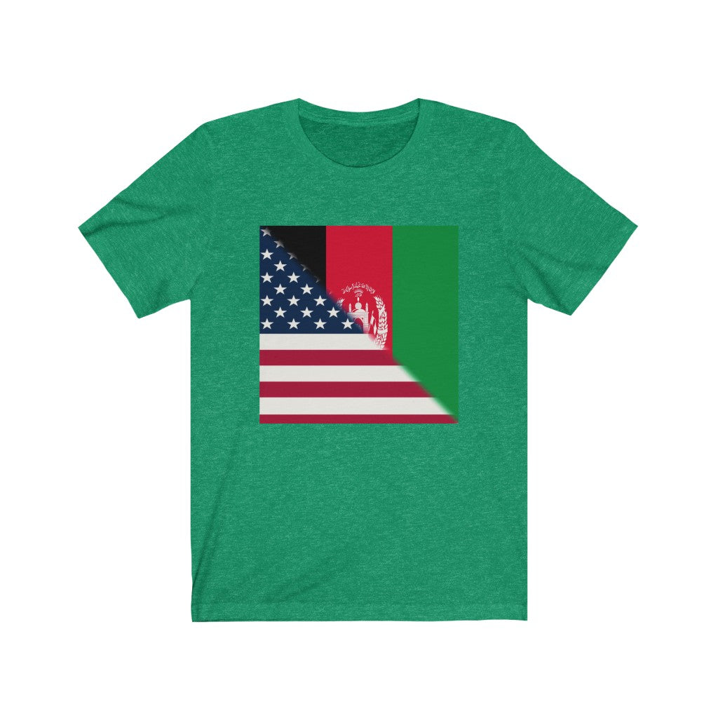 Afghanistan USA Flag T-Shirt | Afghan American Men Women Clothing