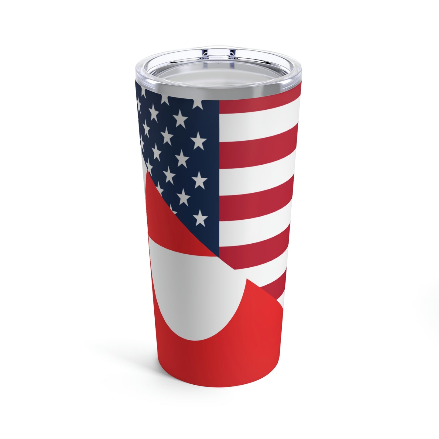 Greenland American Flag Half Greenlander USA Tumbler 20oz