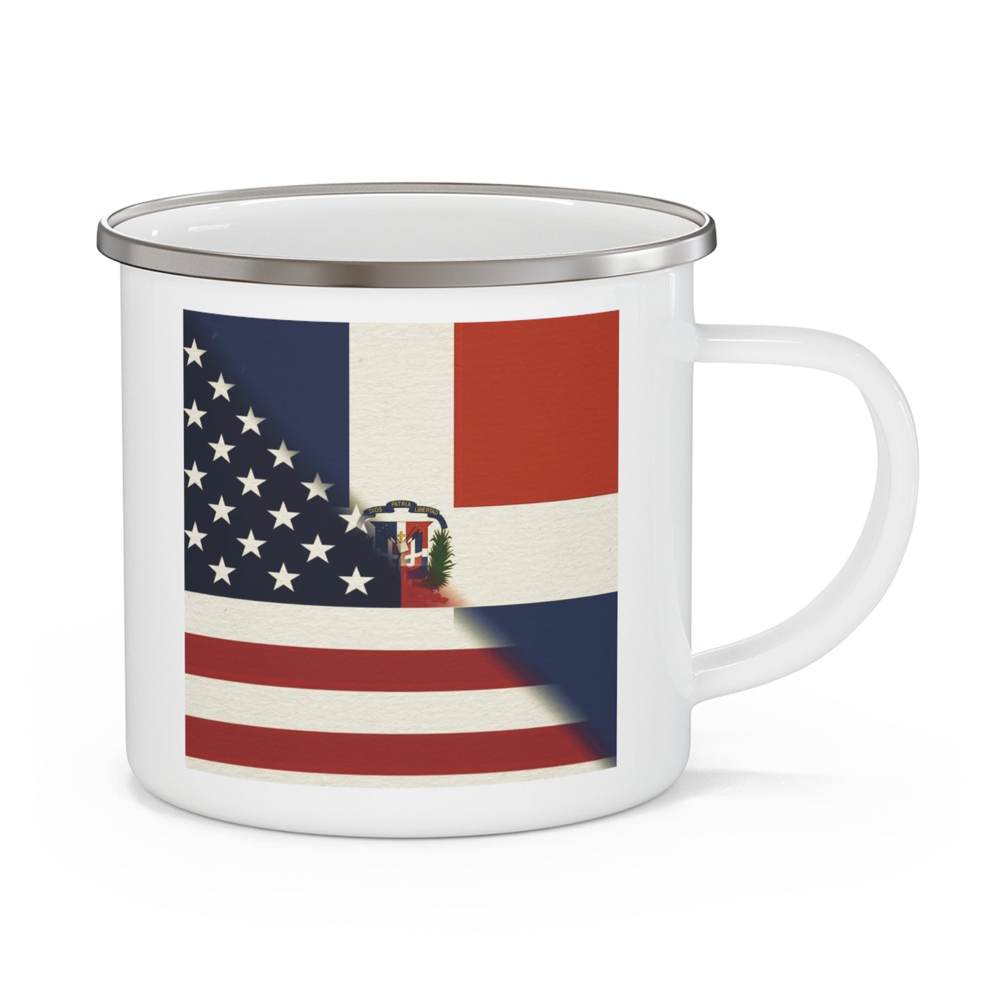 Dominican Republic America Flag | US D.R. 12oz Enamel Mug