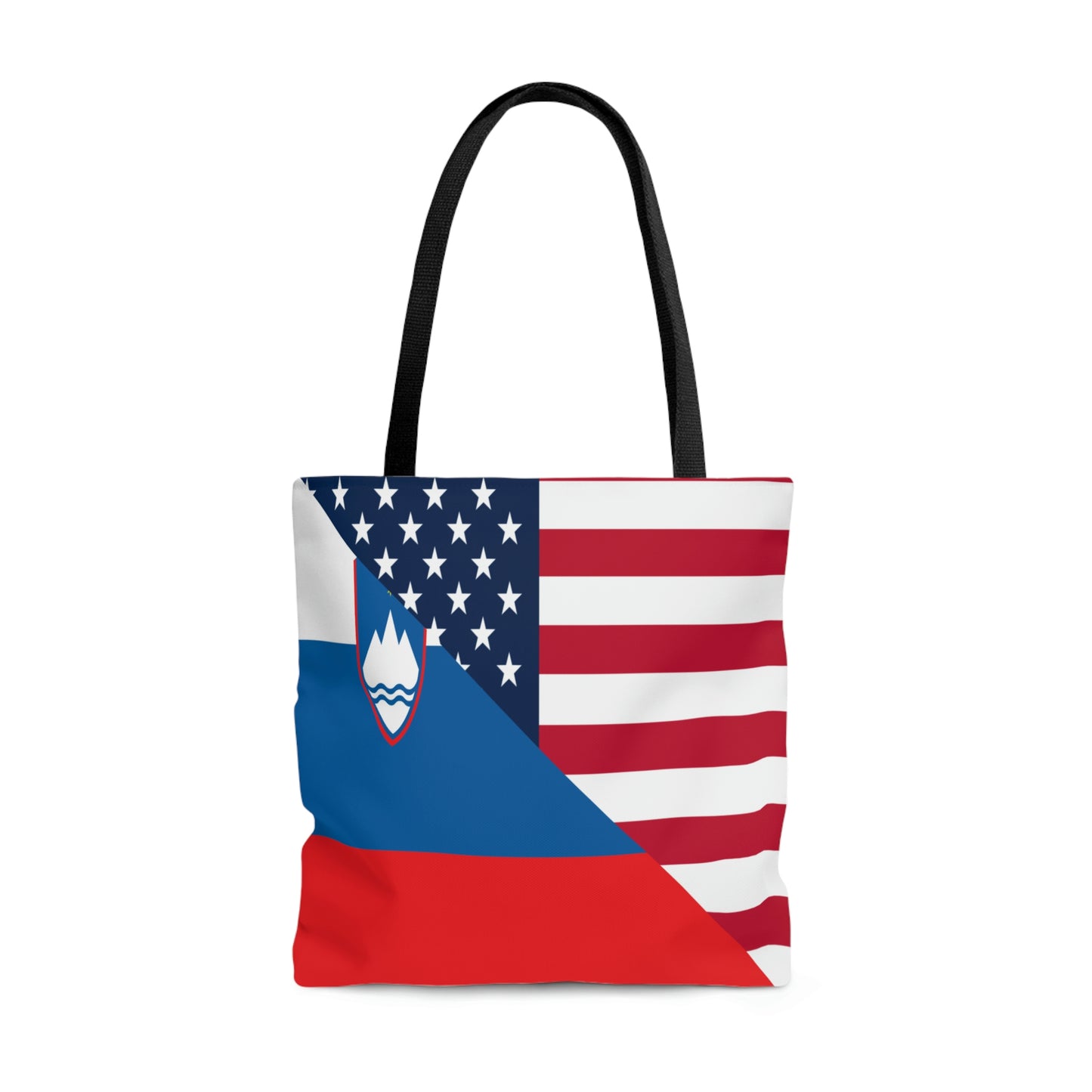 Slovenia American Flag Half Slovenian USA Tote Bag | Shoulder Bag