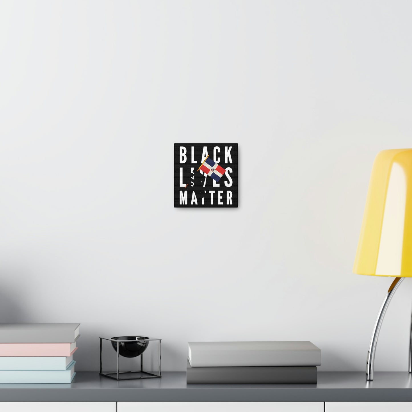 Black Lives Matter Dominican Republic | BLM DR Flag Canvas Gallery Wraps | Wall Art