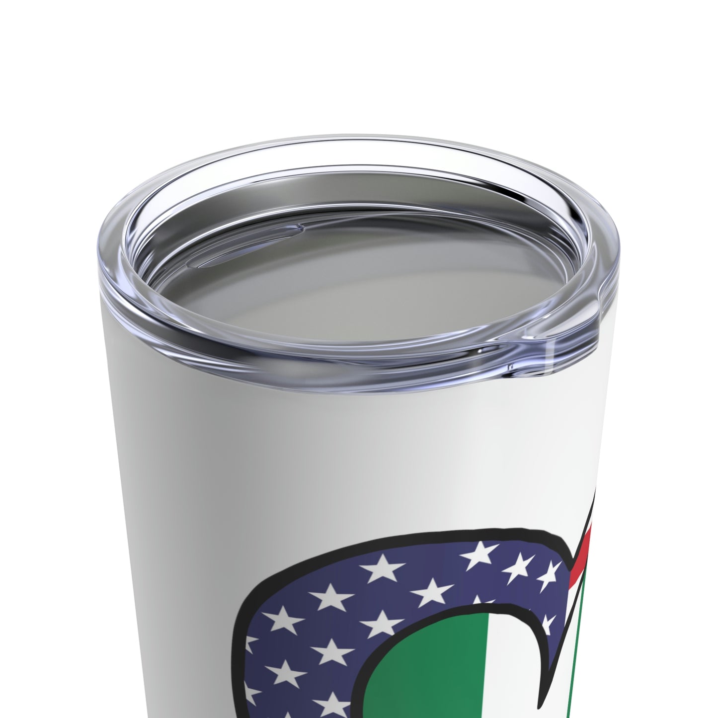 American Nigerian Flag Heart Valentines Day Gift USA Naija Nigeria Tumbler 20oz