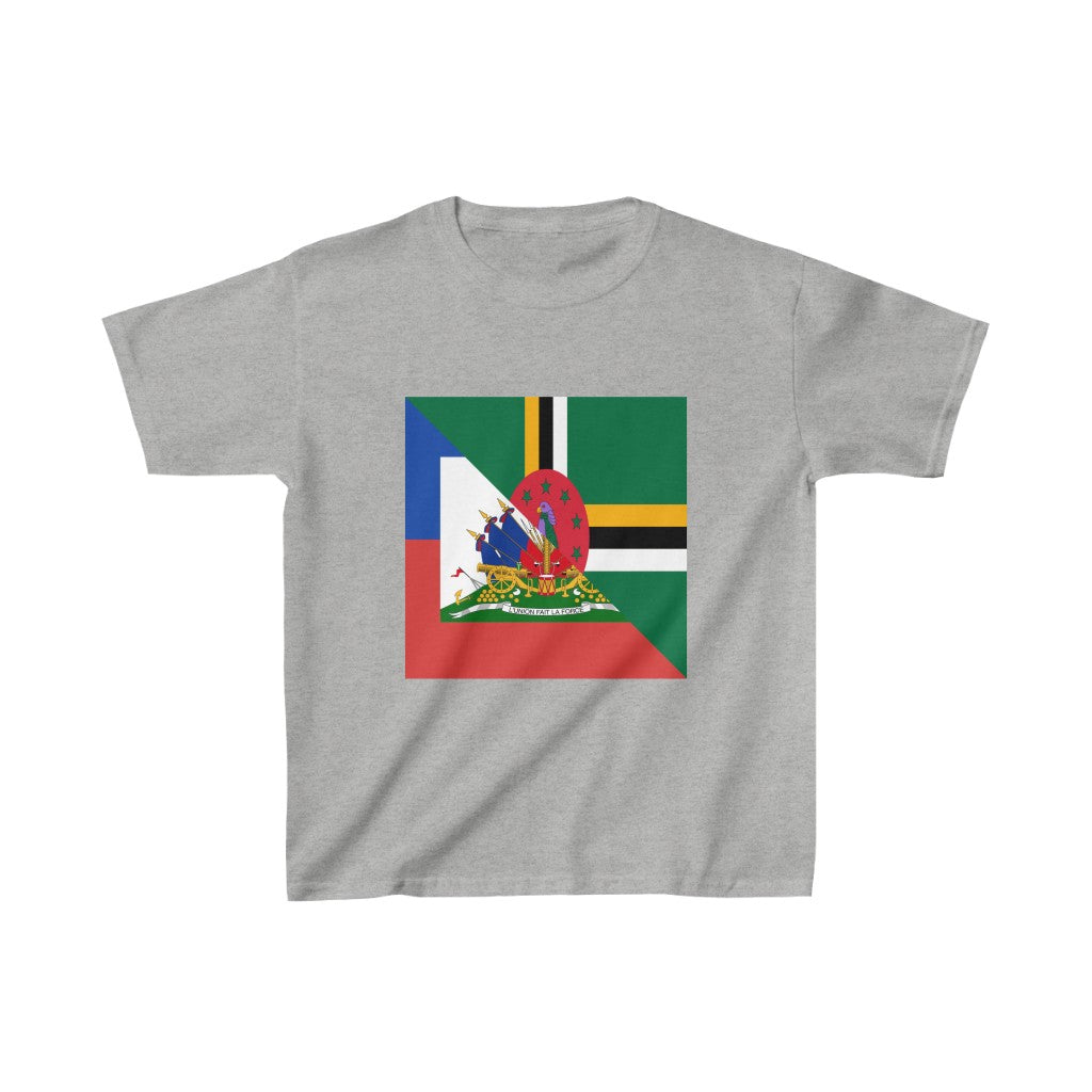 Kids Dominica Haiti Flag Dominican Haitian T-Shirt | Unisex Tee Shirt