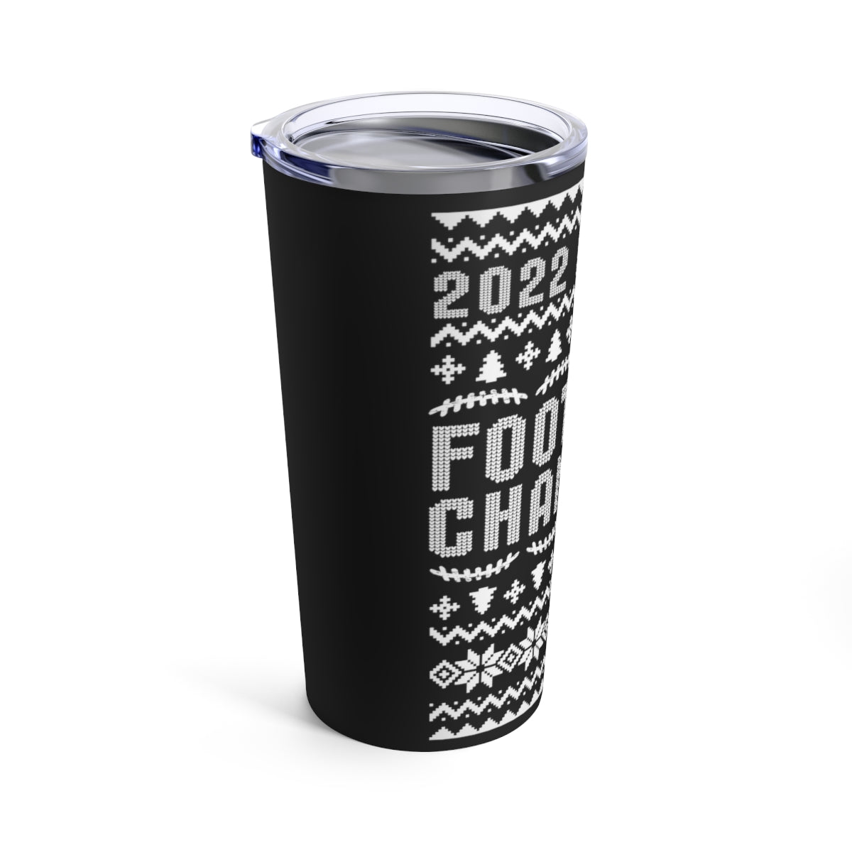 2022 Fantasy Football Champion Ugly Holiday Christmas Champ Tumbler 20oz Beverage Container